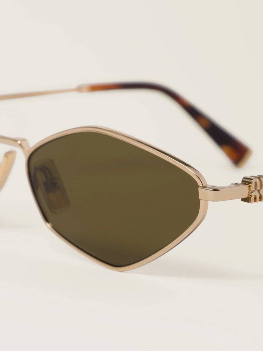NEW MIU MIU SUNGLASSES MU56ZS 5AK09Z WOMEN SMU 56Z 5AK09Z GOLD MU 56ZS EYEWEAR - Picture 6 of 7